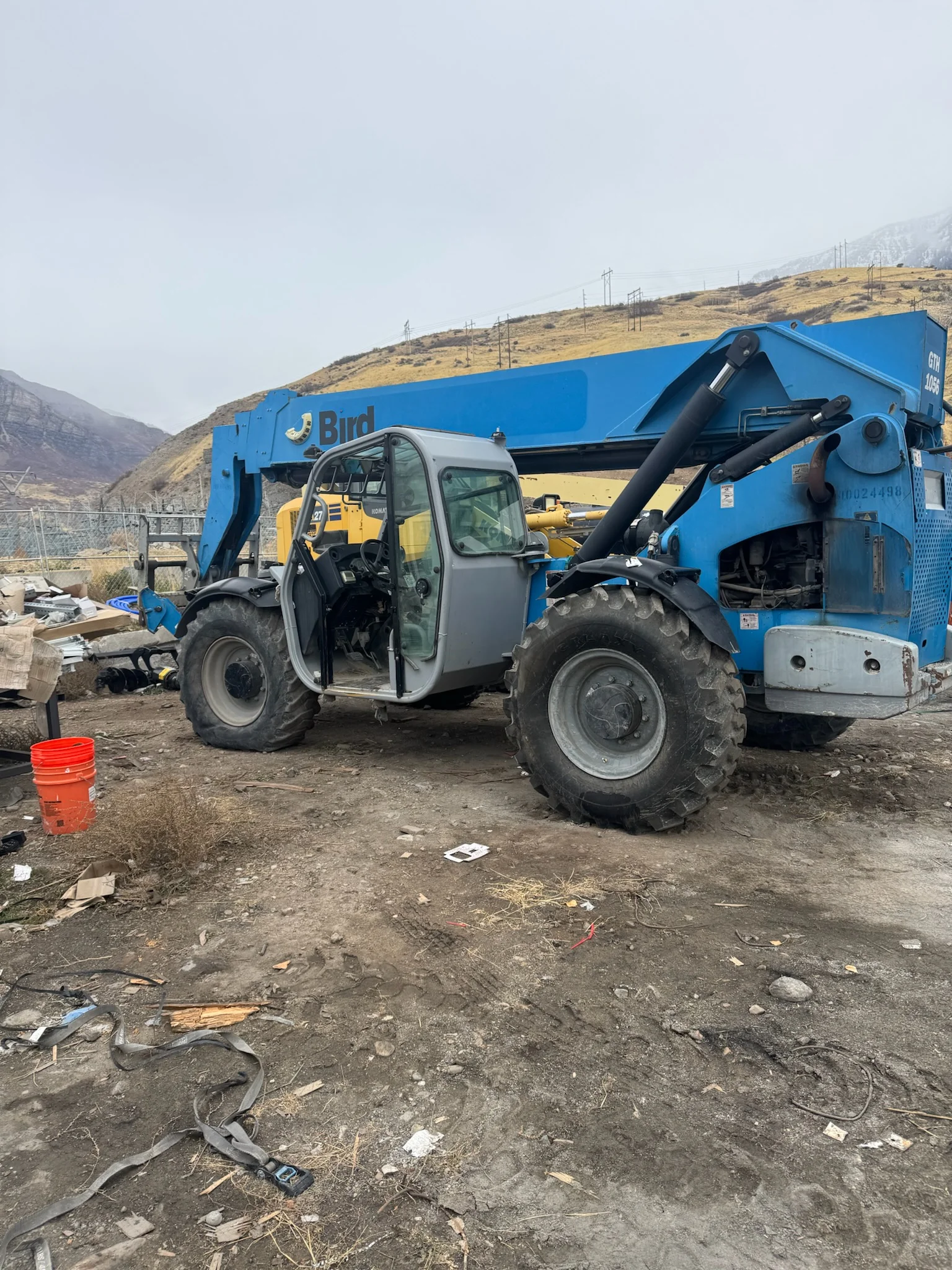 Telehandler intermittent starting issues fixed by repairing corroded ground strap